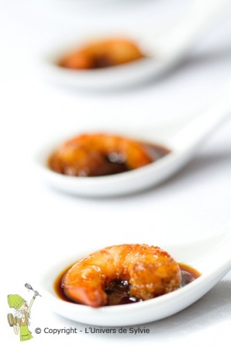 Crevettes soja-miel